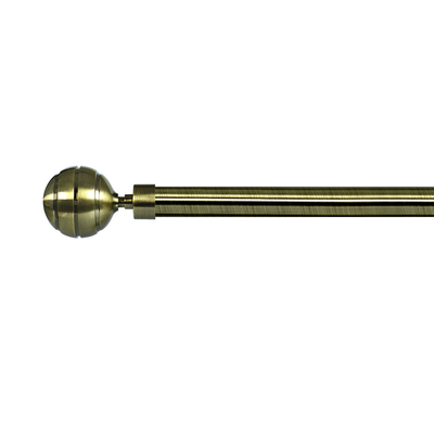 Anti-Brass Metal Curtain Rods With Aluminum Ball Shape Curtain Finials Suitable For Living Room And Bedroom