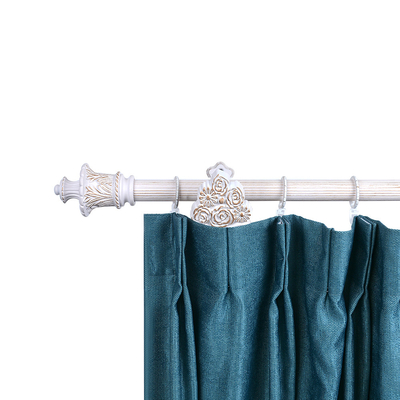 Antique Color Metal Pipe 28MM Curtain Rods Customized Length For Hotel Renovation