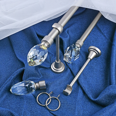 kwaliteit Het Hoofd van Rod Accessories Crystal Series Decorative van het aluminiumgordijn fabriek